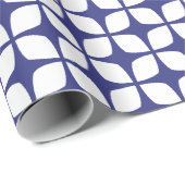 Modernes Königsblau-geometrisches Packpapier (Rolleneckpunkt)
