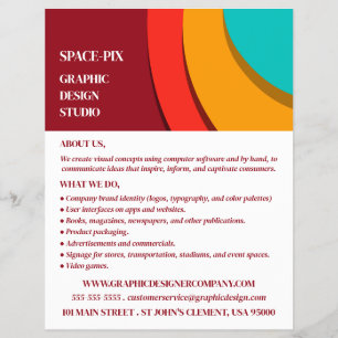 Modernes Konzept, Grafik-Designer-Werbung Flyer