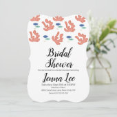 Modernes Korallenriff und Fische Einladung (Stehend Vorderseite)