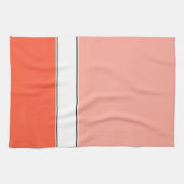 Modernes Korallenrosa Geschirrtuch (Horizontal)