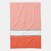 Modernes Korallenrosa Geschirrtuch (Vertikal)