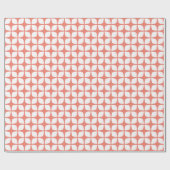 Modernes korallenrotes geometrisches Packpapier (Flach)