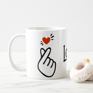 Modernes Koreanisches Liebessymbol Kaffeetasse