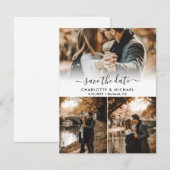 Modernes Kraft Paper Wedding Foto Ankündigung (Vorne/Hinten)