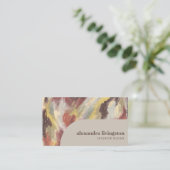 Modernes kreatives Abstraktes Erdbraun Beruflich Visitenkarte (Stehend Vorderseite)