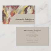 Modernes kreatives Abstraktes Erdbraun Beruflich Visitenkarte (Vorne/Hinten)