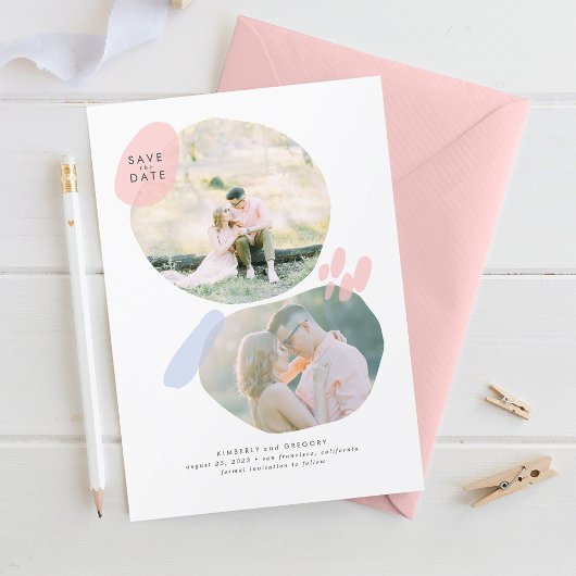 Modernes kreatives Abstraktes Save the Date Foto