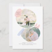 Modernes kreatives Abstraktes Save the Date Foto (Vorderseite)