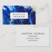 Modernes, kreatives Design Blau Abstrakt Visitenkarte (Vorne/Hinten)