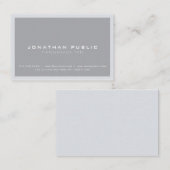 Modernes kreatives Design Grau Schlicht Trendy Visitenkarte (Vorne/Hinten)