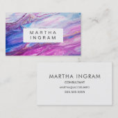 Modernes kreatives Design Lila Galaxie Abstrakt Visitenkarte (Vorne/Hinten)