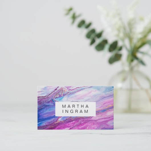 Modernes kreatives Design Lila Galaxie Abstrakt Visitenkarte (Stehend Vorderseite)