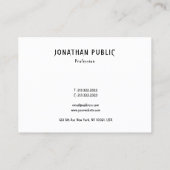 Modernes, kreatives Einfaches Template Beruflich L Visitenkarte (Rückseite)