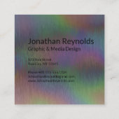 Modernes kreatives Holografisches Metall - Visiten Quadratische Visitenkarte (Rückseite)