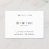 Modernes, kreatives Minimaldesign Beruflich trendy Visitenkarte (Rückseite)