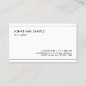 Modernes kreatives Minimalistisches Beruflich Einf Visitenkarte (Rückseite)