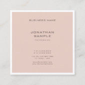 Modernes kreatives, Minimalistisches Berufliches D Quadratische Visitenkarte (Rückseite)