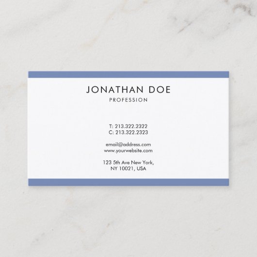 Modernes kreatives Minimalistisches Berufliches To Visitenkarte (Vorderseite)