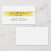 Modernes, kreatives minimalistisches Design Gold L Visitenkarte (Vorne/Hinten)