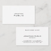 Modernes kreatives Minimalistisches Schlichtes Top Visitenkarte (Vorne/Hinten)