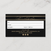 Modernes Kreditkartenzertifikat Hinweiskarte (Rückseite)