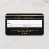 Modernes Kreditkartenzertifikat Visitenkarte (Rückseite)