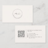 Modernes Kreislogo, einfache QR Visitenkarte (Vorne/Hinten)