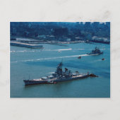 Modernes Kriegsschiff, "USS Wisconsin", New York, Postkarte (Vorderseite)