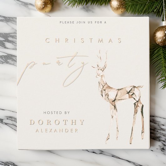 Modernes Kristallschrei-neutrales Weihnachtsfest-P Einladung