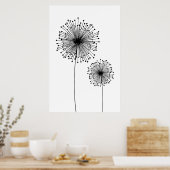 Modernes Kronleuchter Blume CUSTOM FARBPoster Poster (Küche)