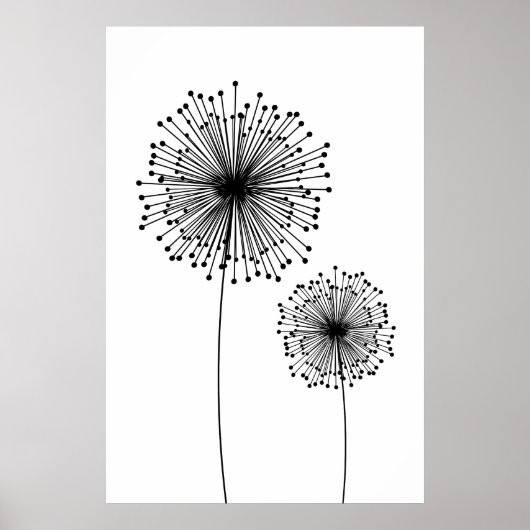 Modernes Kronleuchter Blume CUSTOM FARBPoster Poster (Vorne)