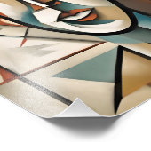 Modernes kubistisches Portrait Abstrakt Art Fotodruck (Ecke)