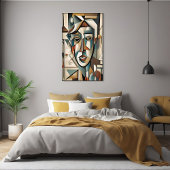 Modernes kubistisches Portrait Abstrakt Wall Art P Poster