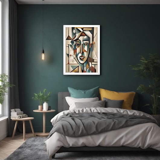 Modernes kubistisches Portrait Abstrakte Wall Art Poster