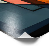 Modernes kubistisches Portrait Geometric Wall Art  Fotodruck (Ecke)