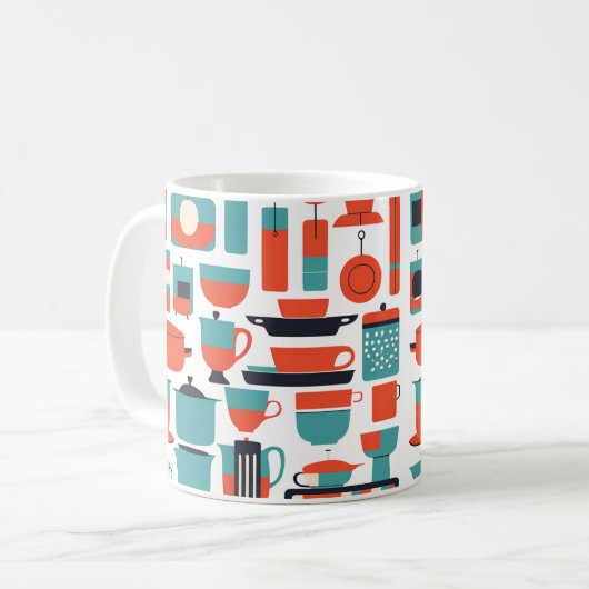 Modernes Küchendesign Mitte des Jahrhunderts Kaffeetasse (Vorderseite Links)