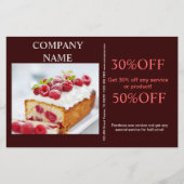 Modernes Kuchengebäck Flyer (Vorne)
