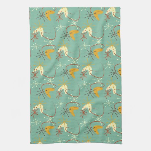 Modernes Küchentuch Mitte des Jahrhunderts - Atomi (Vertikal)