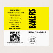 Modernes, kühl, Bäckerei Store im Detail Visitenkarten (Außenseite Aufgefaltet)