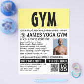 Modernes Kühl, Personal Trainer, Gymnastikwerbung Flyer (Einzeln)