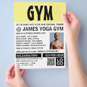 Modernes Kühl, Personal Trainer, Gymnastikwerbung Flyer (Hand)