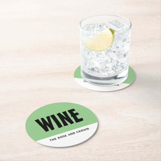 Modernes Kühl-, Wein- und Bar Runder Pappuntersetzer (Vor Ort)