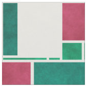 Modernes, kühne Rot und Grün Weihnachten Mondrian Stoff (Nahaufnahme)