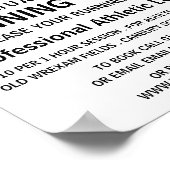 Modernes, kühnes, athletisches Lektorat Poster (Ecke)