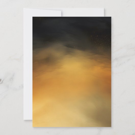 Modernes, kühnes Black Gold Bow Save the Date Einladung (Rückseite)