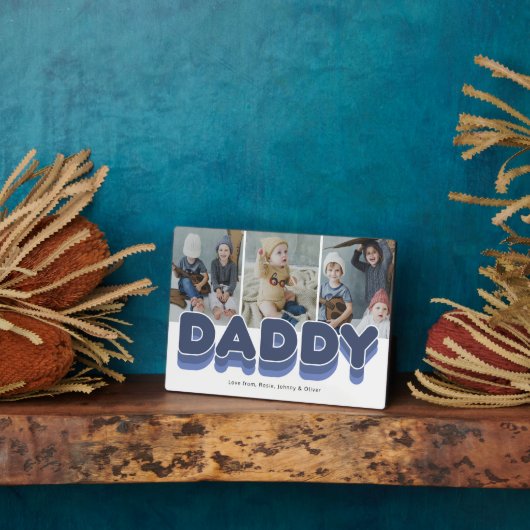 Modernes kühnes Daddy-Foto Fotoplatte (Seite)