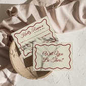 Modernes, kühnes Elfenbein Retro Funky Einzigartig RSVP Karte