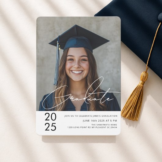 Modernes, kühnes Foto 2025 Einladung