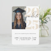 Modernes, kühnes Foto 2025 Einladung (Stehend Vorderseite)