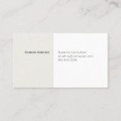 Modernes kühnes Minimal Beruflich Visitenkarte (Rückseite)